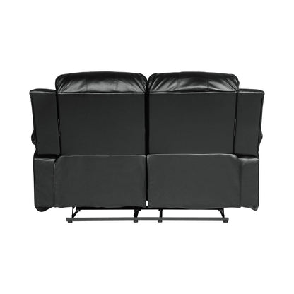 DOUBLE RECLINING LOVE SEAT, BLACK BONDED LEATHER MATCH 9700BLK-2