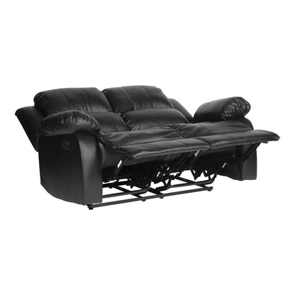 DOUBLE RECLINING LOVE SEAT, BLACK BONDED LEATHER MATCH 9700BLK-2
