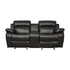 DOUBLE GLIDER RECLINING LOVE SEAT W/ CNTR CONSOLE 9724BLK-2