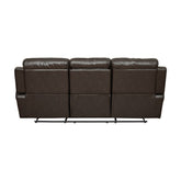 DOUBLE RECLINING SOFA W/ CNTR DROP-DOWN CUP-HLDR 9724BRW-3
