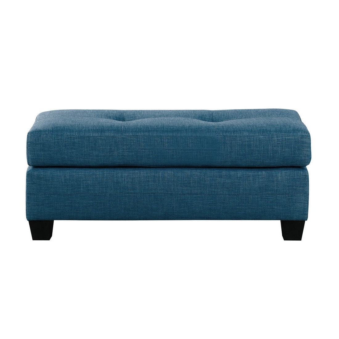 OTTOMAN, BLUE LINEN-LIKE FABRIC 9789BU-4