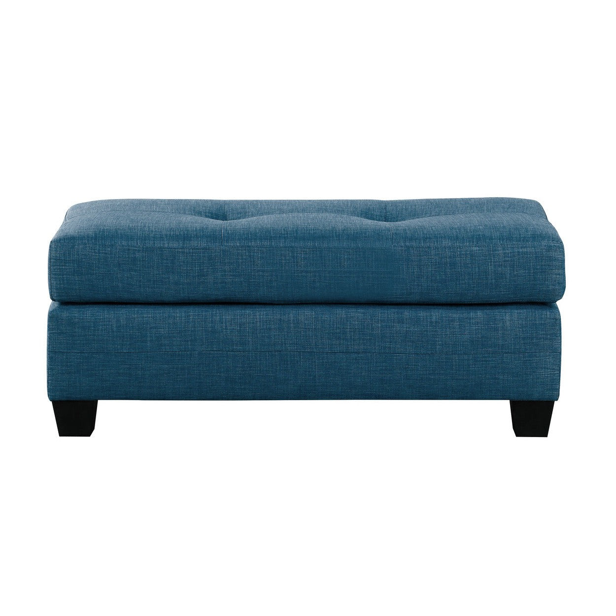 OTTOMAN, BLUE LINEN-LIKE FABRIC 9789BU-4