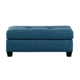 OTTOMAN, BLUE LINEN-LIKE FABRIC 9789BU-4