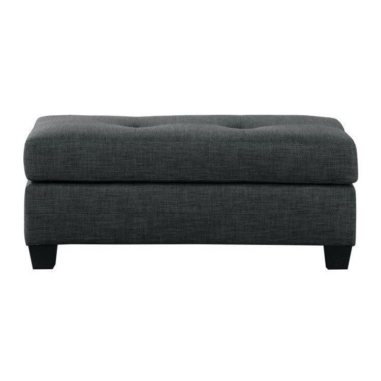 OTTOMAN, DARK GRAY LINEN-LIKE FABRIC 9789DG-4