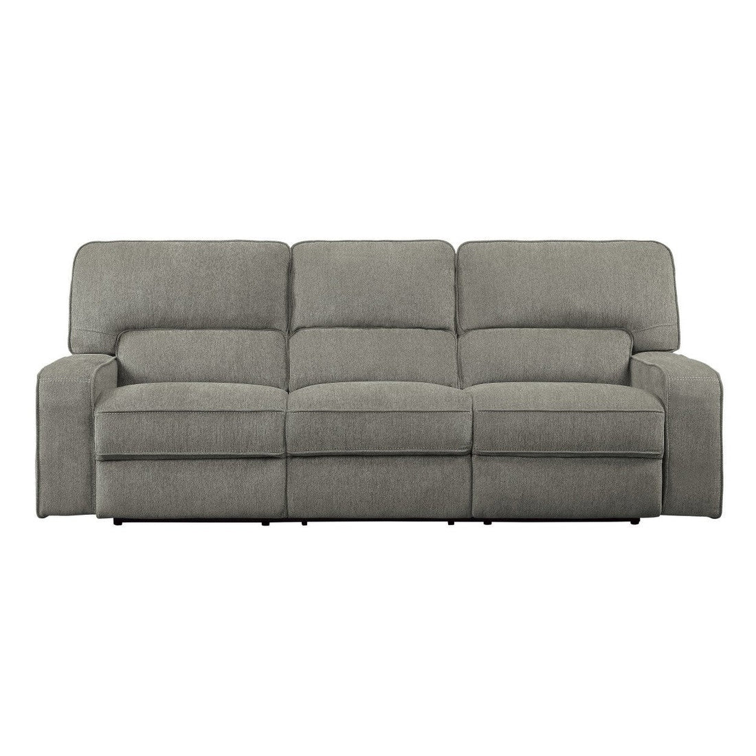 DOUBLE RECLINING SOFA, MOCHA 100% POLYESTER 9849MC-3
