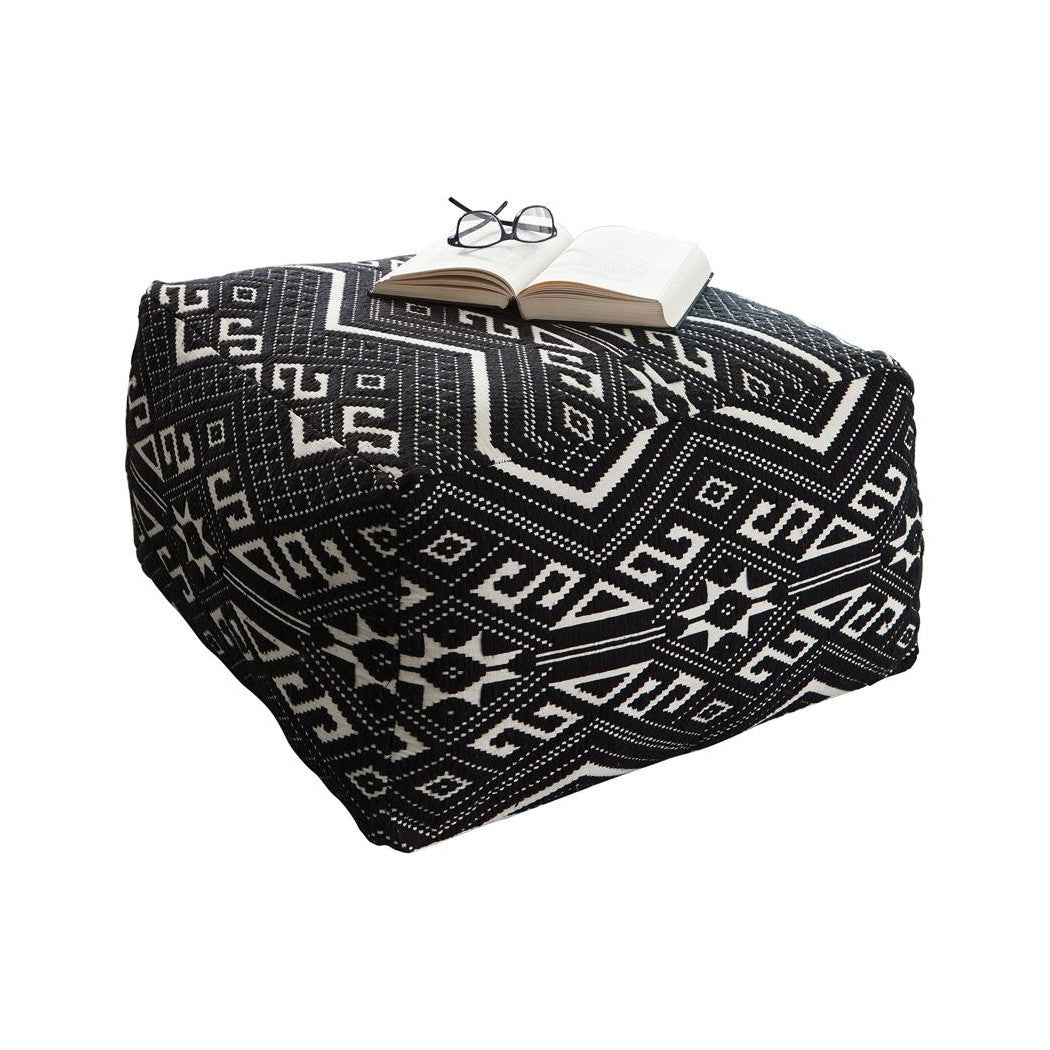 Ofira Accent Stool Black and White 990995