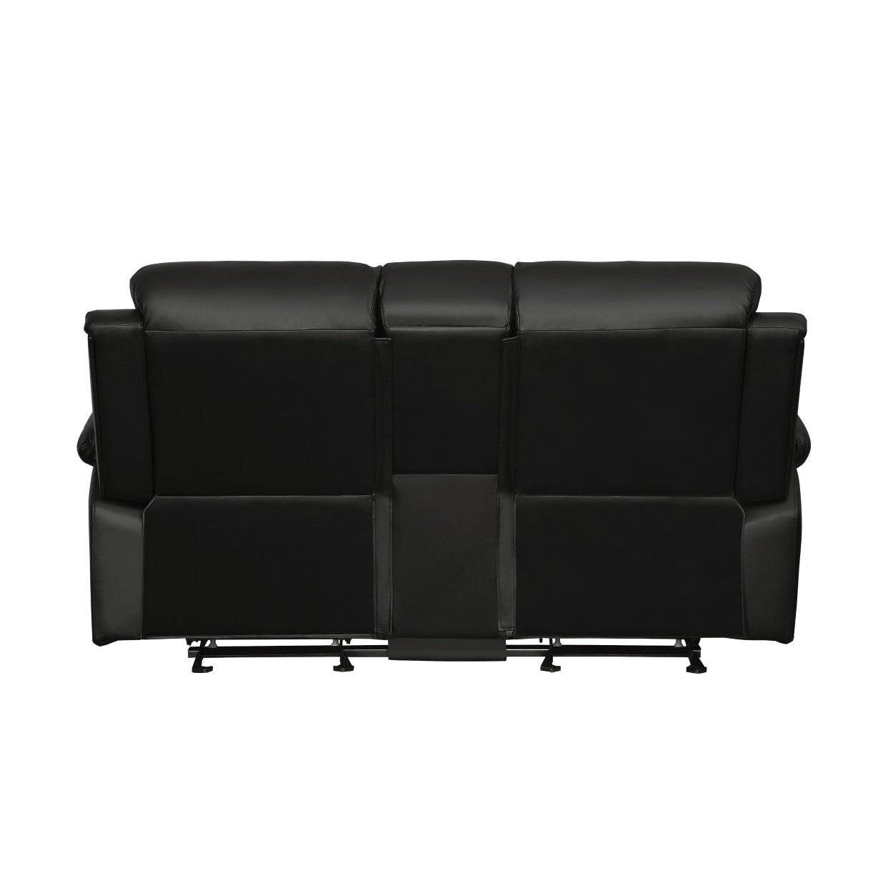 D. GLDR RCLNR LOVE SEAT W/ CONSOLE 9928BLK-2