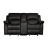 D. GLDR RCLNR LOVE SEAT W/ CONSOLE 9928BLK-2