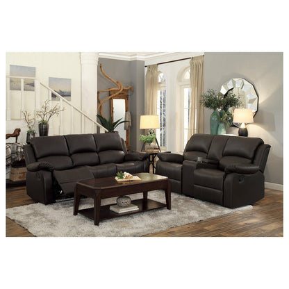 D. RCLNR SOFA W/ DROP DOWN CUP HOLDERS 9928DBR-3