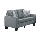 LOVE SEAT, 2 PILLOWS 9957GY-2