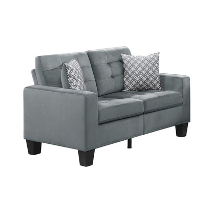 LOVE SEAT, 2 PILLOWS 9957GY-2