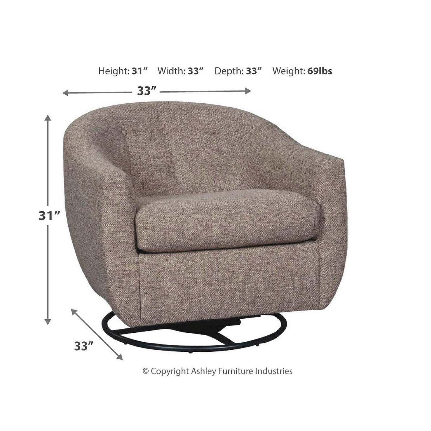 Upshur Accent Chair Ash-A3000003