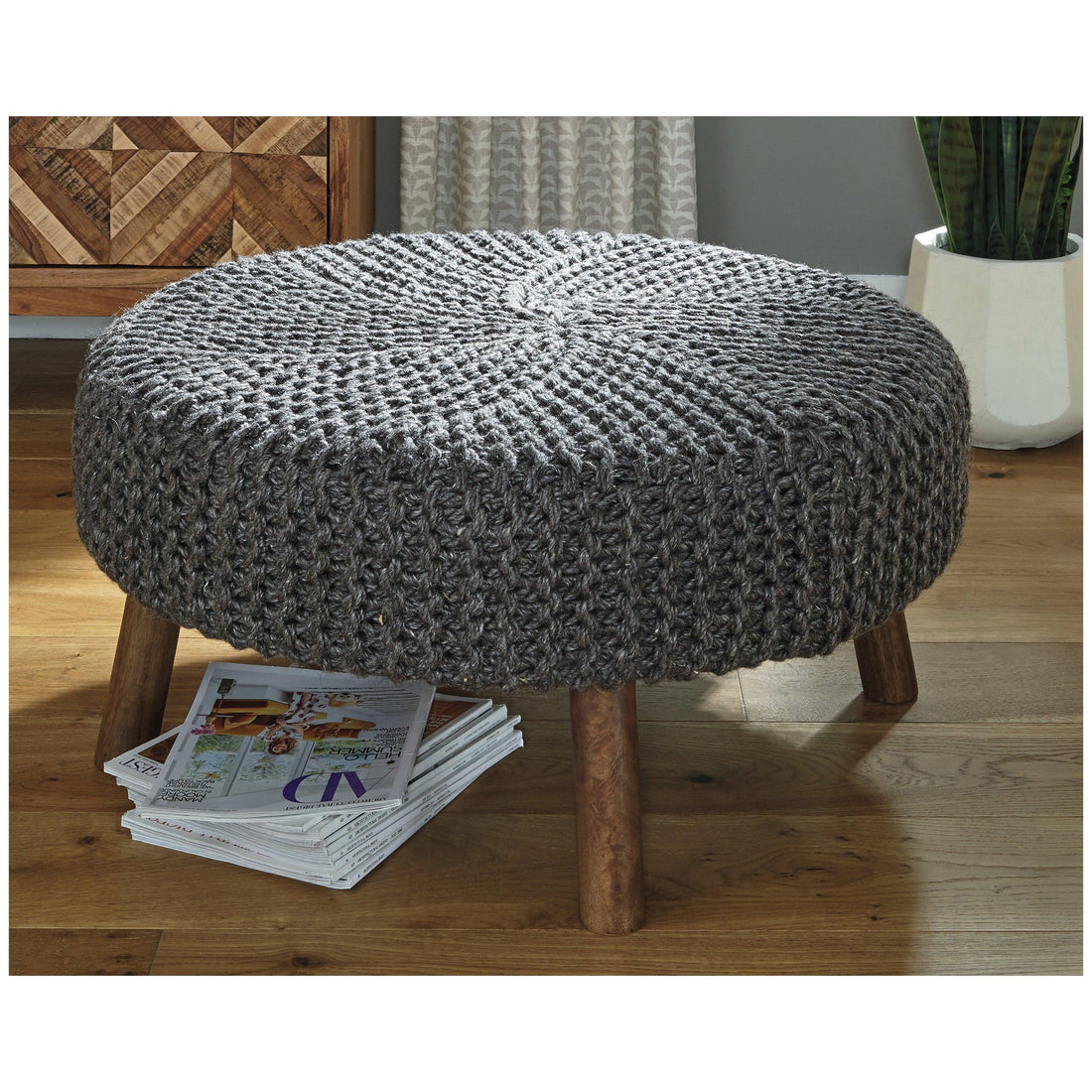 Jassmyn Oversized Accent Ottoman Ash-A3000216