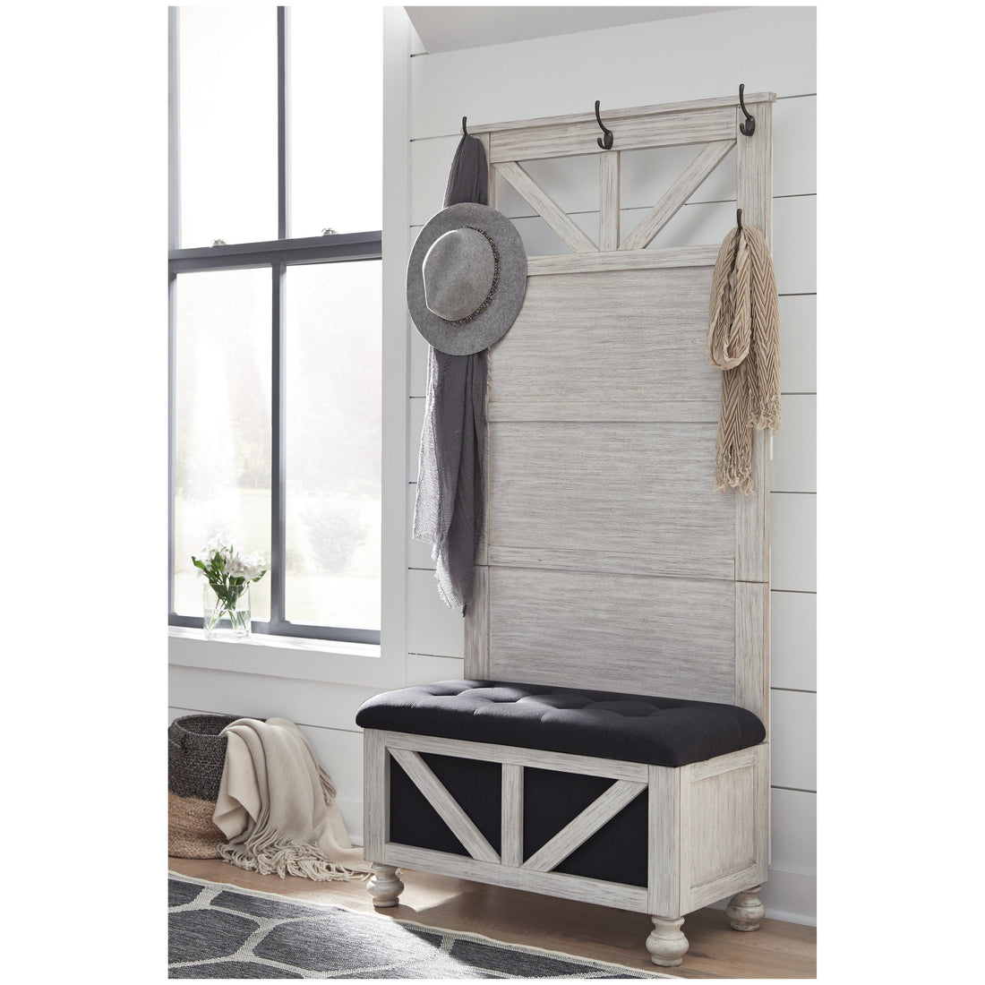 Brickwell Hall Tree with Storage Bench Ash-A3000285