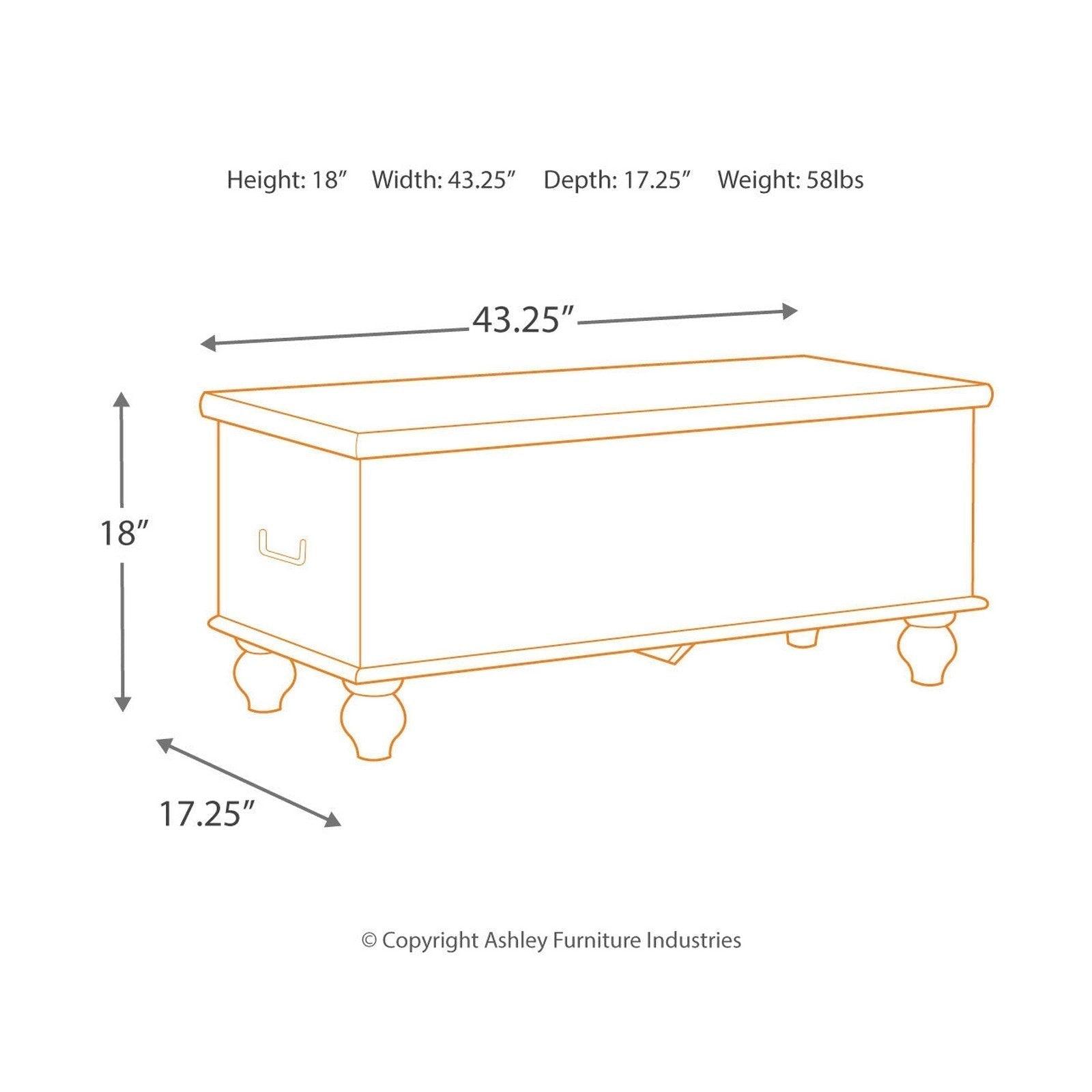 Fossil Ridge Storage Bench Ash-A4000039