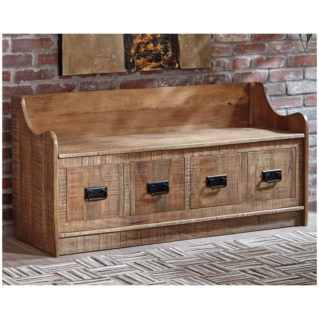 Garrettville Storage Bench Ash-A4000093