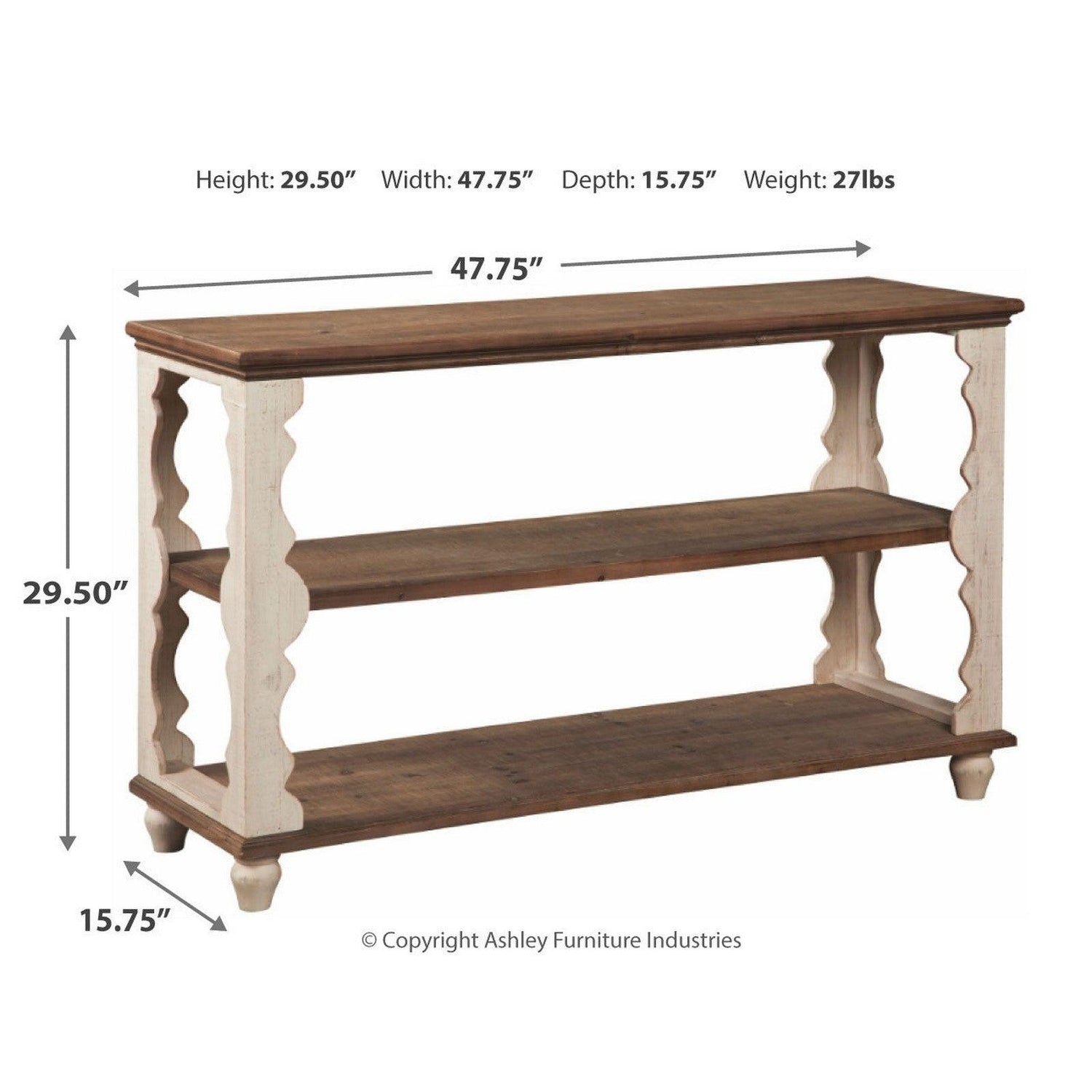 Alwyndale Sofa/Console Table Ash-A4000107