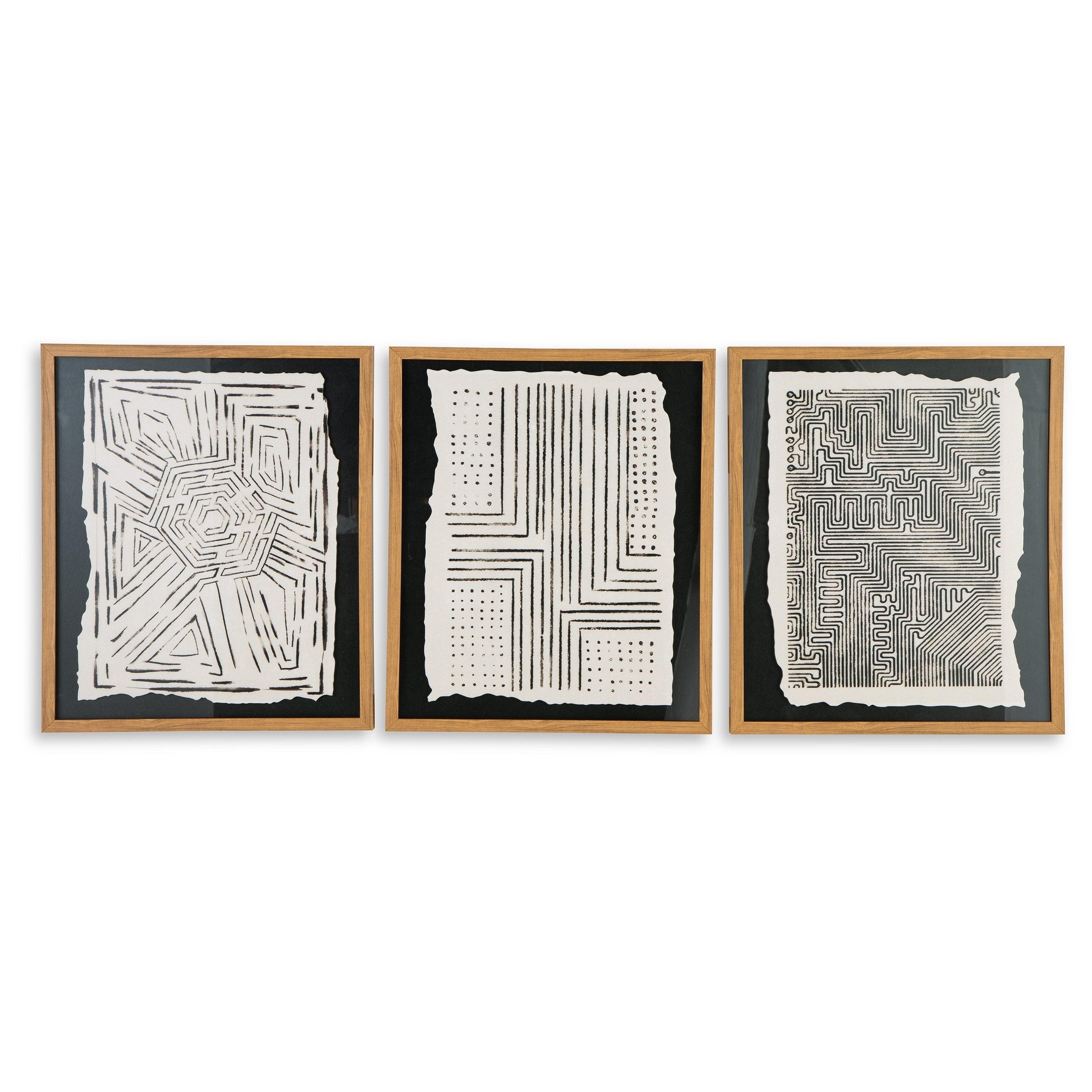 Wonderstow Wall Art (Set of 3) Ash-A8000351