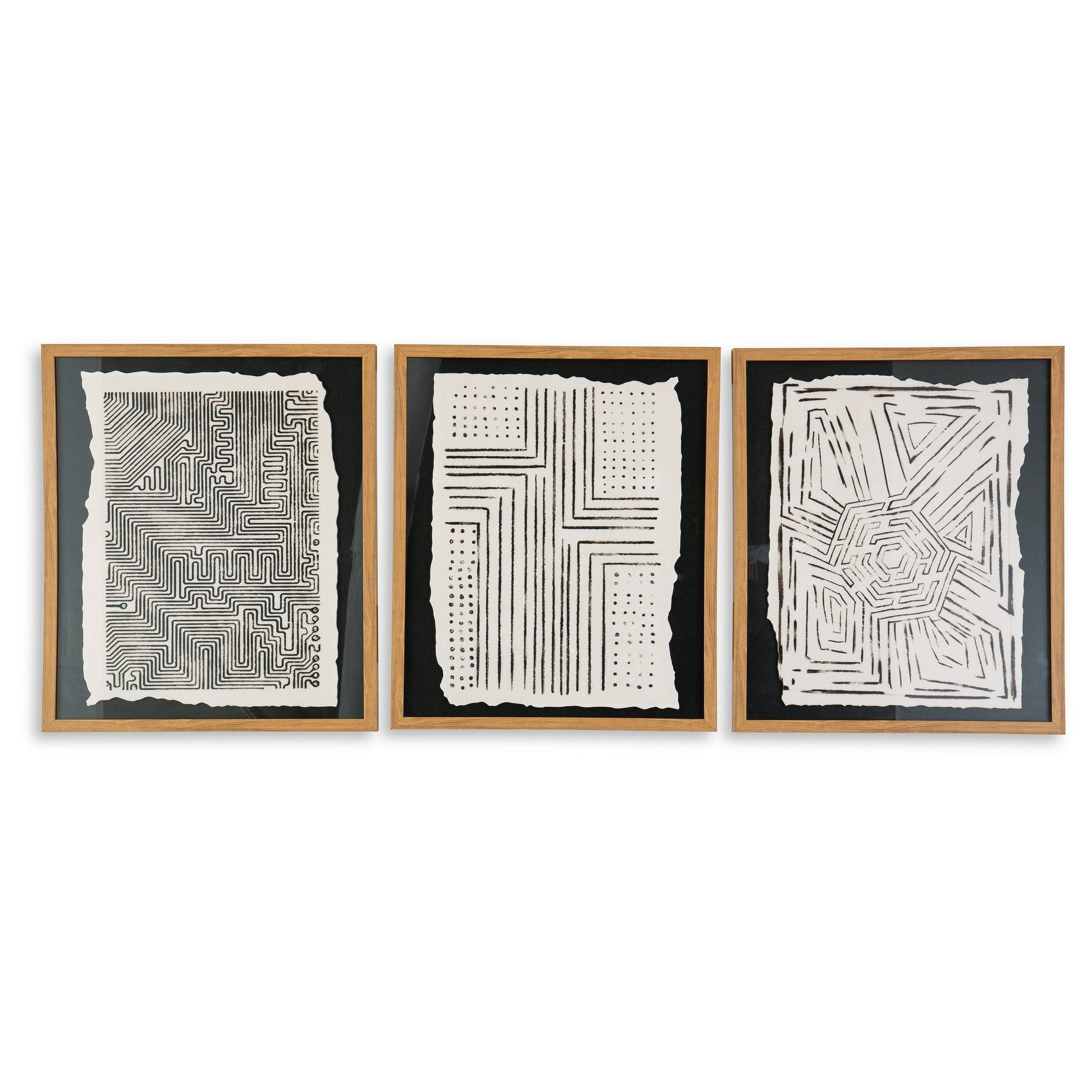 Wonderstow Wall Art (Set of 3) Ash-A8000351