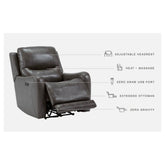 Galahad Power Recliner Ash-6610306