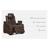 Game Zone Power Recliner Ash-3850113