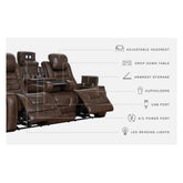 Game Zone Power Reclining Sofa Ash-3850115