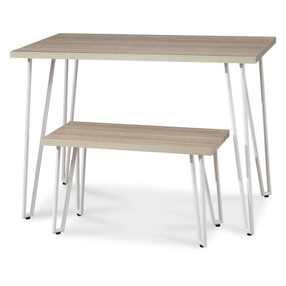 Blariden Desk with Bench Ash-B008-201