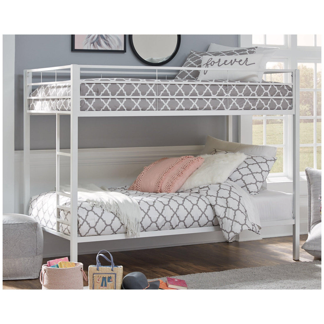 Broshard Twin over Twin Metal Bunk Bed