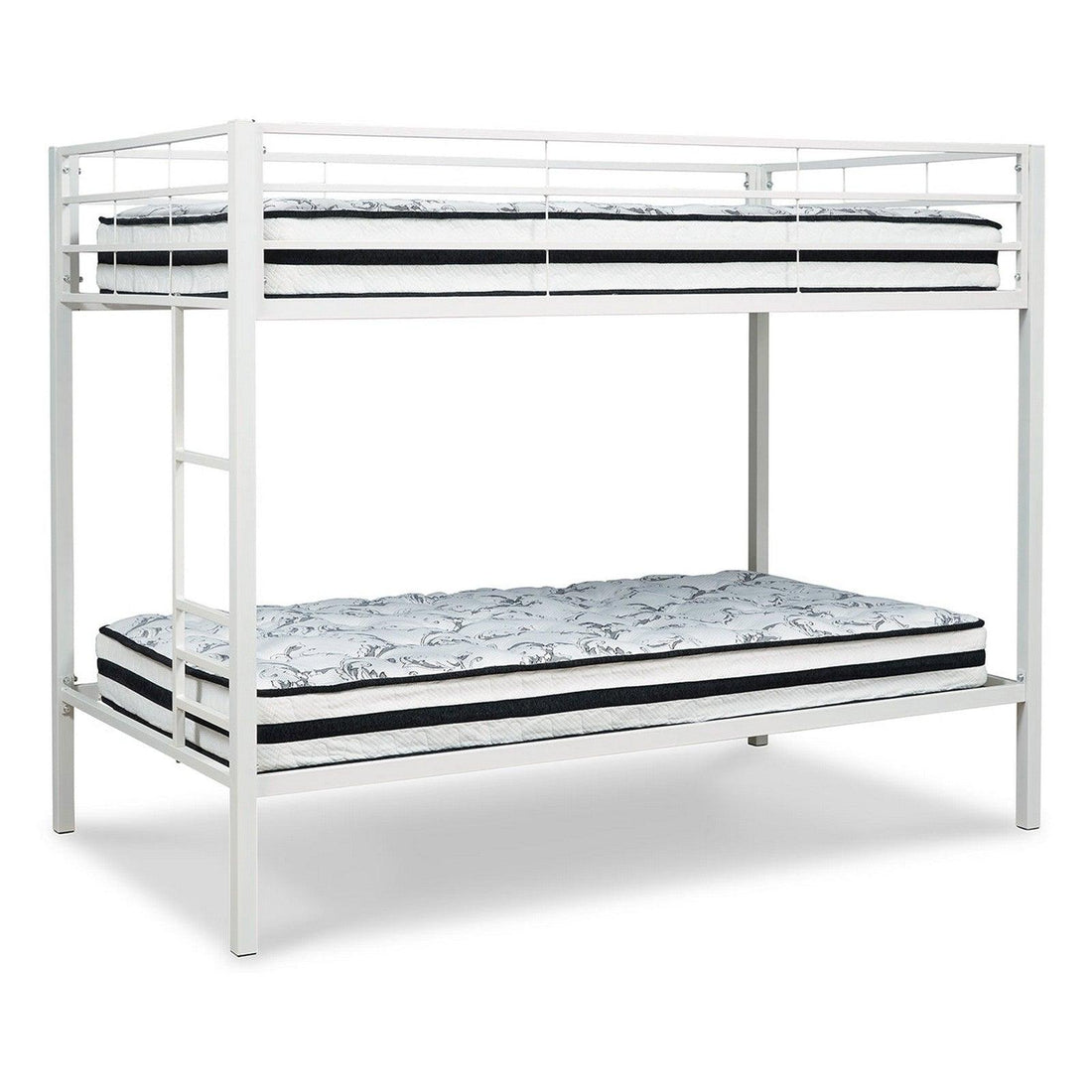 Broshard Twin over Twin Metal Bunk Bed Ash-B075-259