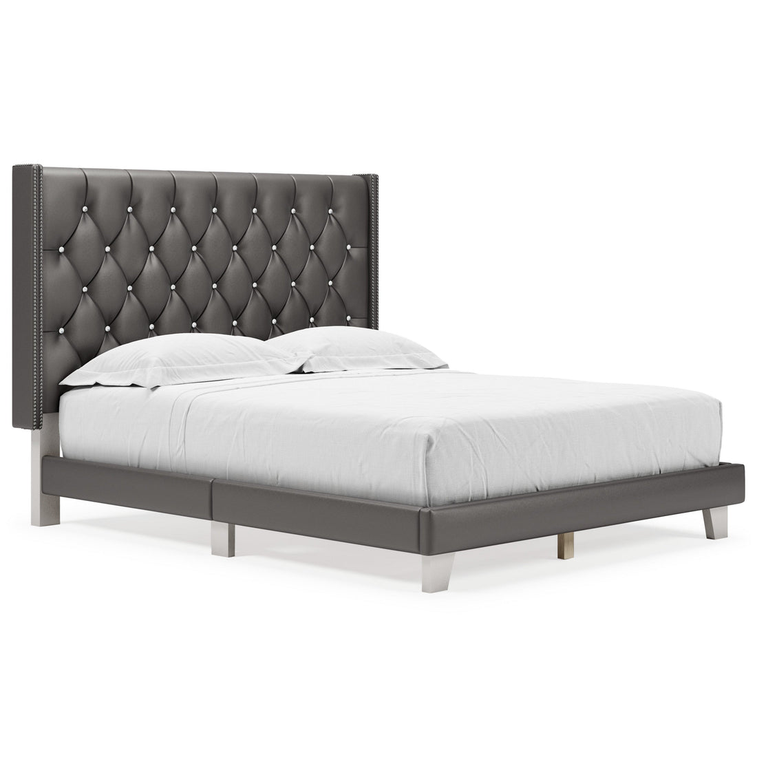 Vintasso Queen Upholstered Bed Ash-B089-281