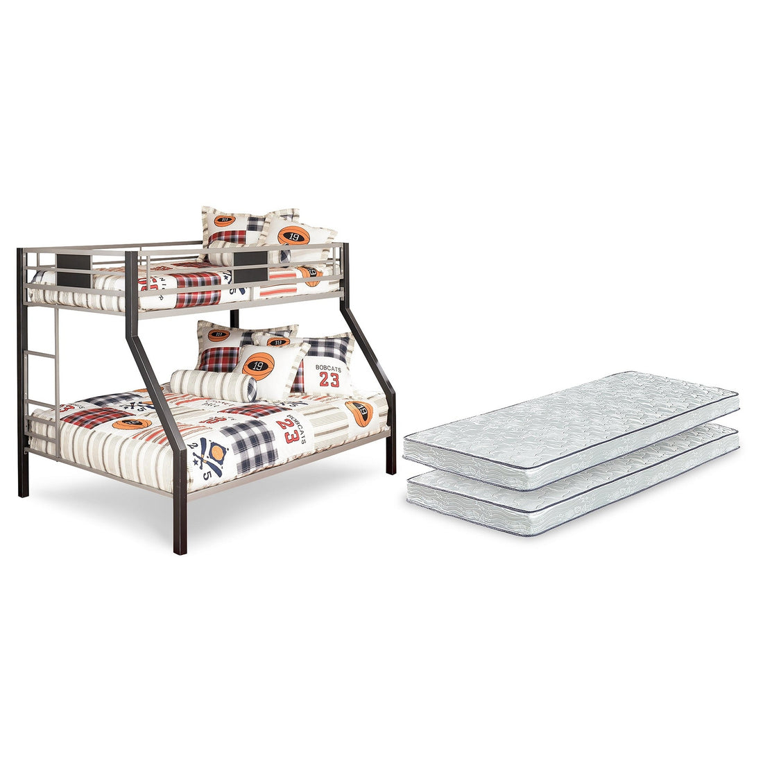 Dinsmore Bunk Bed and Mattress Set Ash-B106B4