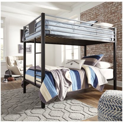 Dinsmore Twin over Twin Bunk Bed with Ladder Ash-B106-59