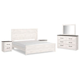 Gerridan King Panel Bed, Dresser, Mirror and 2 Nightstands Ash-B1190B19
