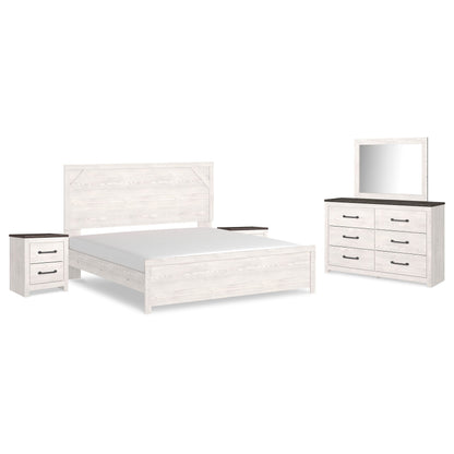 Gerridan King Panel Bed, Dresser, Mirror and 2 Nightstands Ash-B1190B19