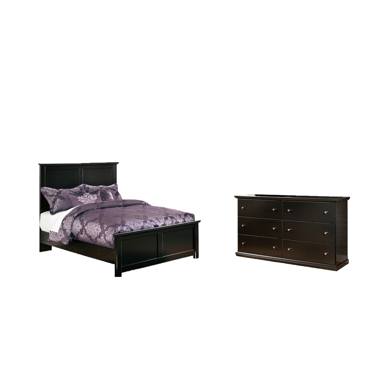 Maribel Full Panel Bed with Dresser Ash-B138B18