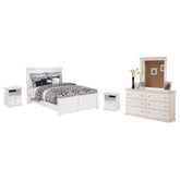 Bostwick Shoals Queen Panel Bed, Dresser, Mirror and 2 Nightstands Ash-B139B16