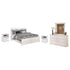 Bostwick Shoals King Panel Bed, Dresser, Mirror and 2 Nightstands Ash-B139B19