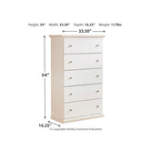 Bostwick Shoals Chest of Drawers Ash-B139-46