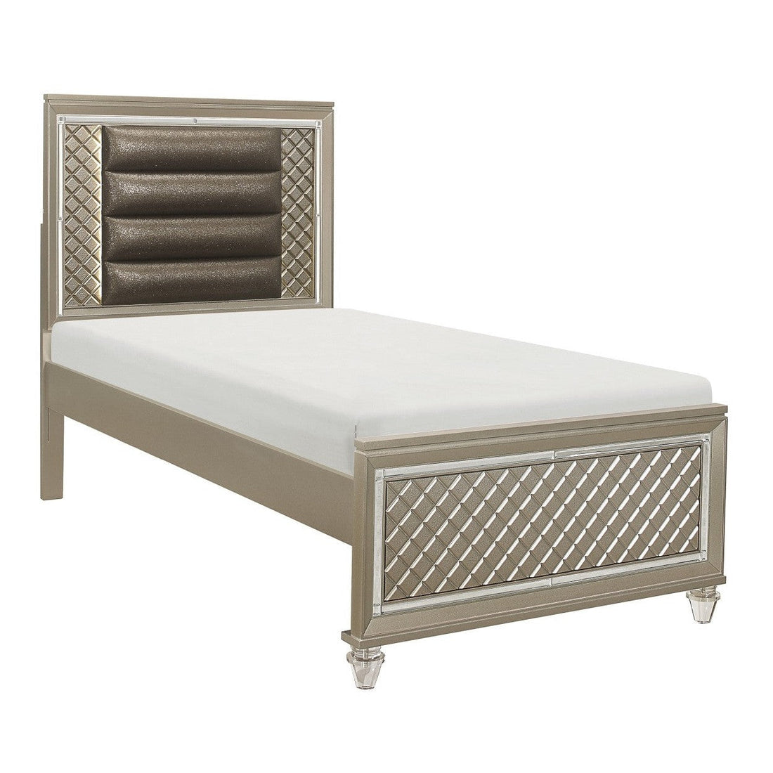 (3) TWIN PLFM BED, LED HB B1515T-1*