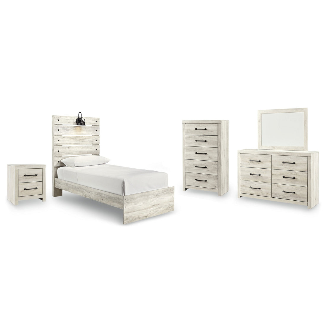 Cambeck Twin Panel Bed, Dresser, Mirror, Chest, and Nightstand Ash-B192B59