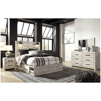 Cambeck Queen Panel Bed with Storage, Dresser and Mirror Ash-B192B68