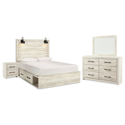 Cambeck Queen Panel Bed with Storage, Dresser and Mirror Ash-B192B68