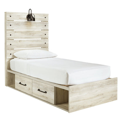Cambeck Panel Bed with 2 Storage Drawers Ash-B192B13