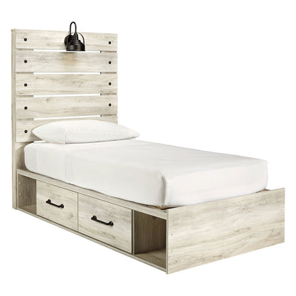 Cambeck Panel Bed with 4 Storage Drawers Ash-B192B21