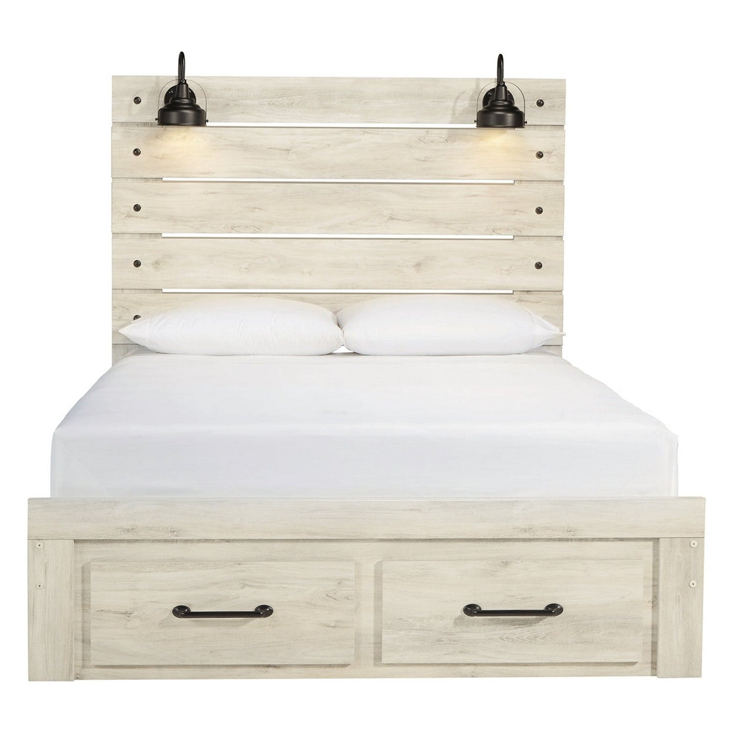 Cambeck Panel Bed with 2 Storage Drawers