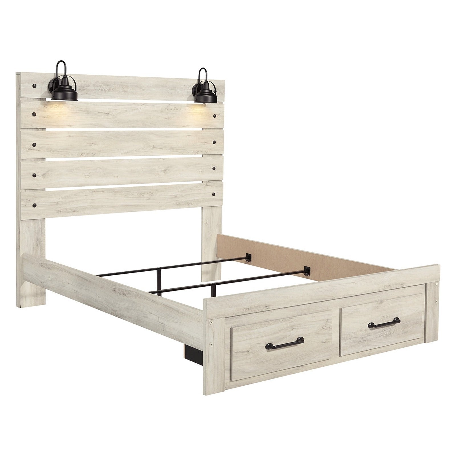 Cambeck Panel Bed with 2 Storage Drawers