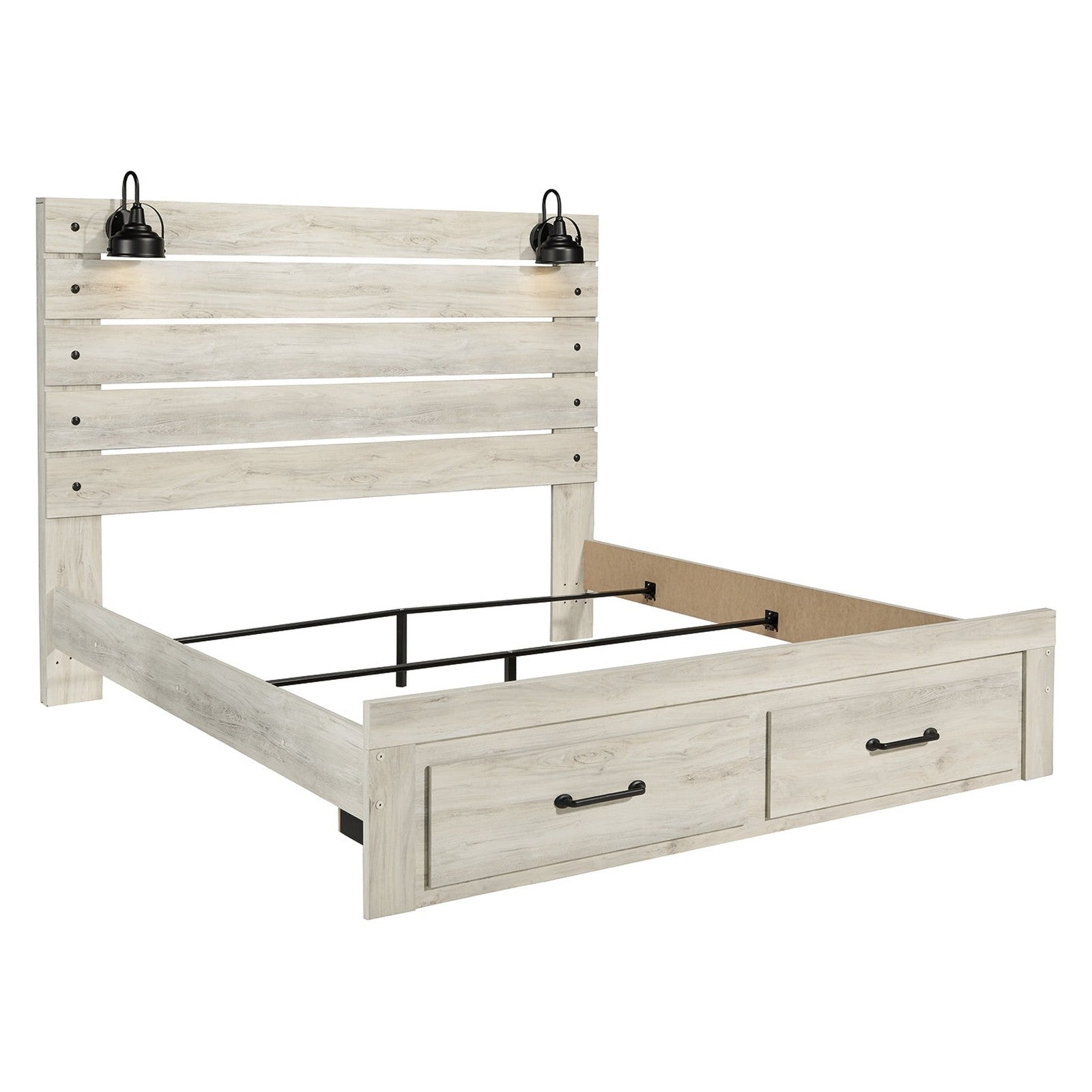 Cambeck Panel Bed with 2 Storage Drawers