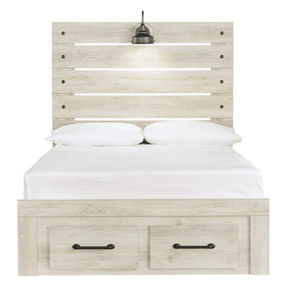 Cambeck Panel Bed with 2 Storage Drawers