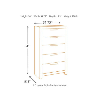 Derekson Chest of Drawers Ash-B200-46