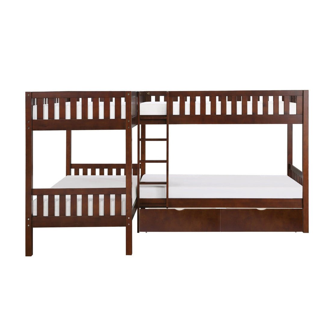 (4) Corner Bunk Bed with Storage Boxes B2013CNDC-1T*